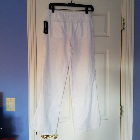 I.N.C. Petite White Linen Pants - Picture 2 of 6